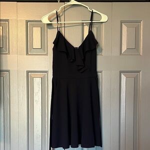Women’s navy blue Ruffle-Front Spaghetti Strap Dress
